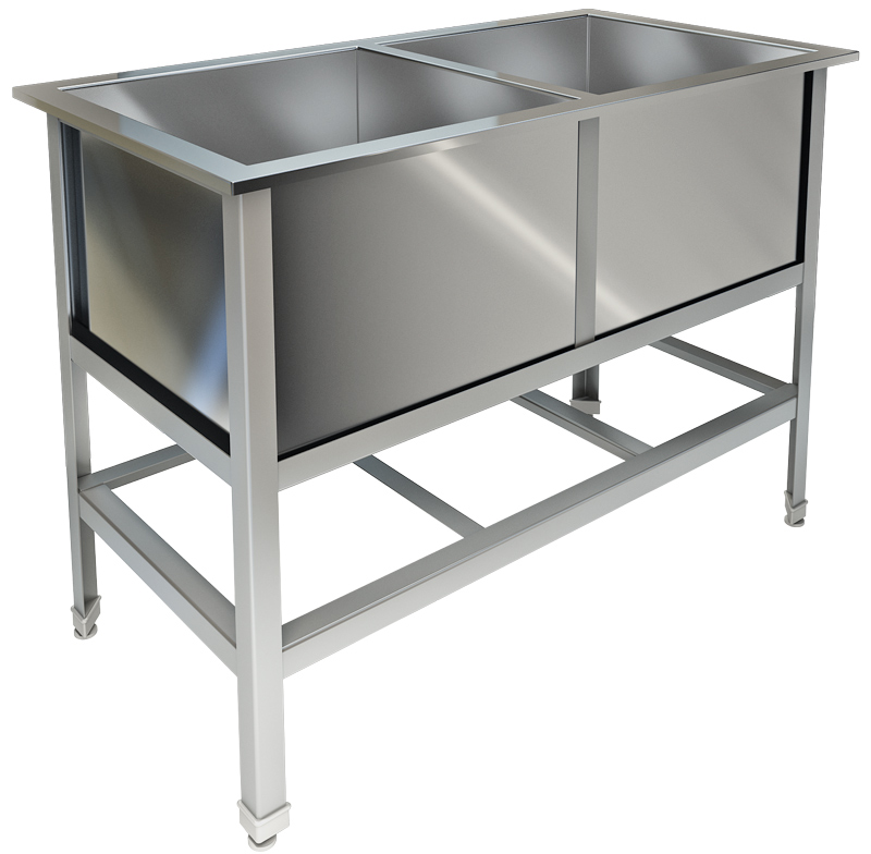 Ванна моечная двухсекционная  ВМ 21/700 краш