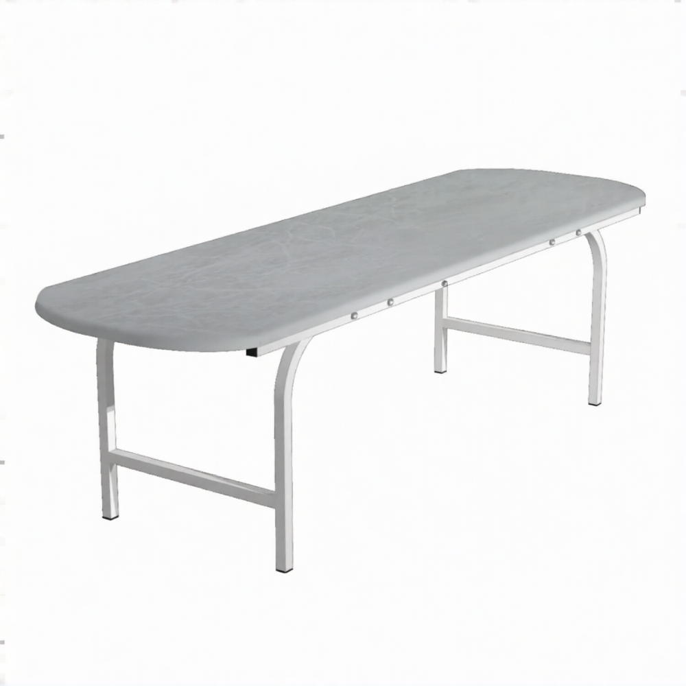 Кушетка смотровая КС-1 (550х1950х600) (кожзам Эконом серый, каркас белый)