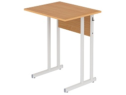 Стол школьный 1-местный 7 г/р нерегулируемый (бук, м/к серый, плоскоовальная труба)