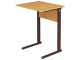 Стол школьный 1-местный 7 г/р нерегулируемый (бук, м/к коричневый, прямоугольная труба)