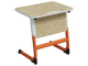 Стол 1-местный школьный 3-5 г/р "Логика" с наклоном столешницы 0-15° (дуб "Бардолино", м/к белый/оранжевый)