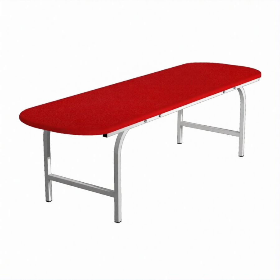 Кушетка смотровая КС-1 (550х1950х800) (кожзам Эконом белый, каркас белый)