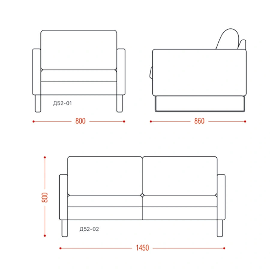 Диван Dallas (модель Д 52)