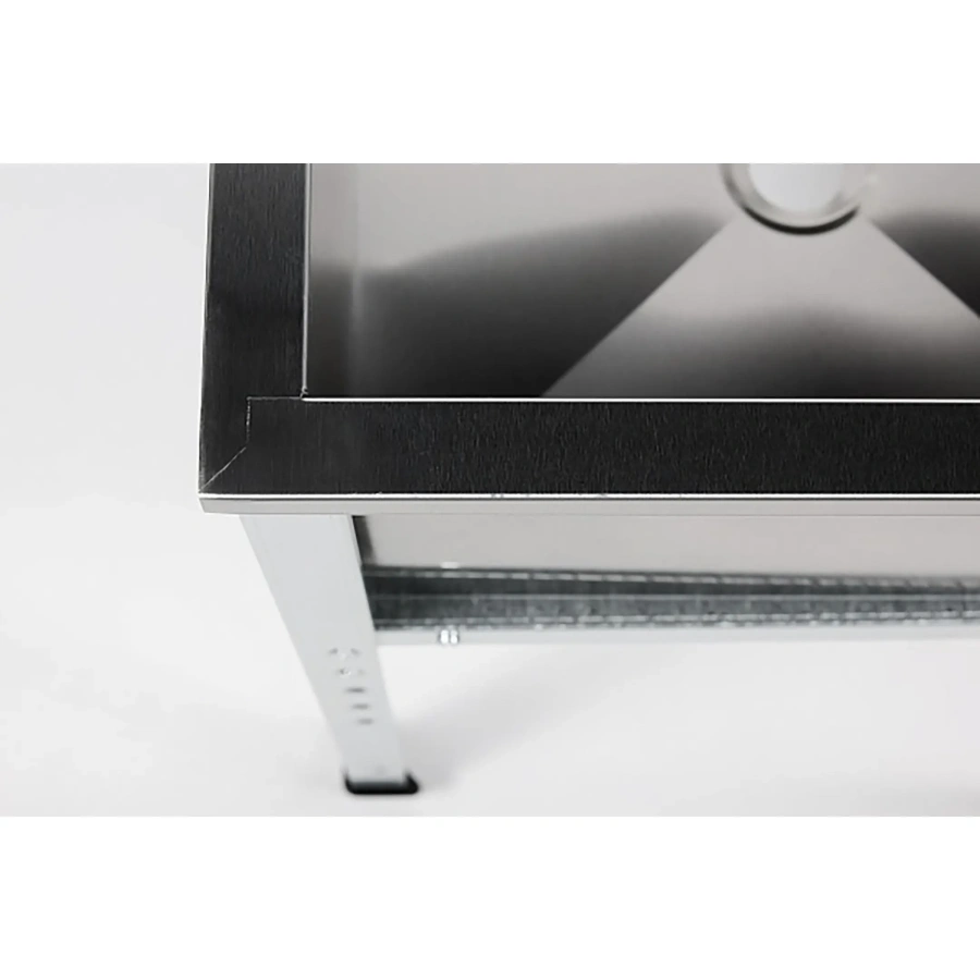 Ванна моечная двухсекционная с бортом ВМС-2/5-Б-ЭЦ