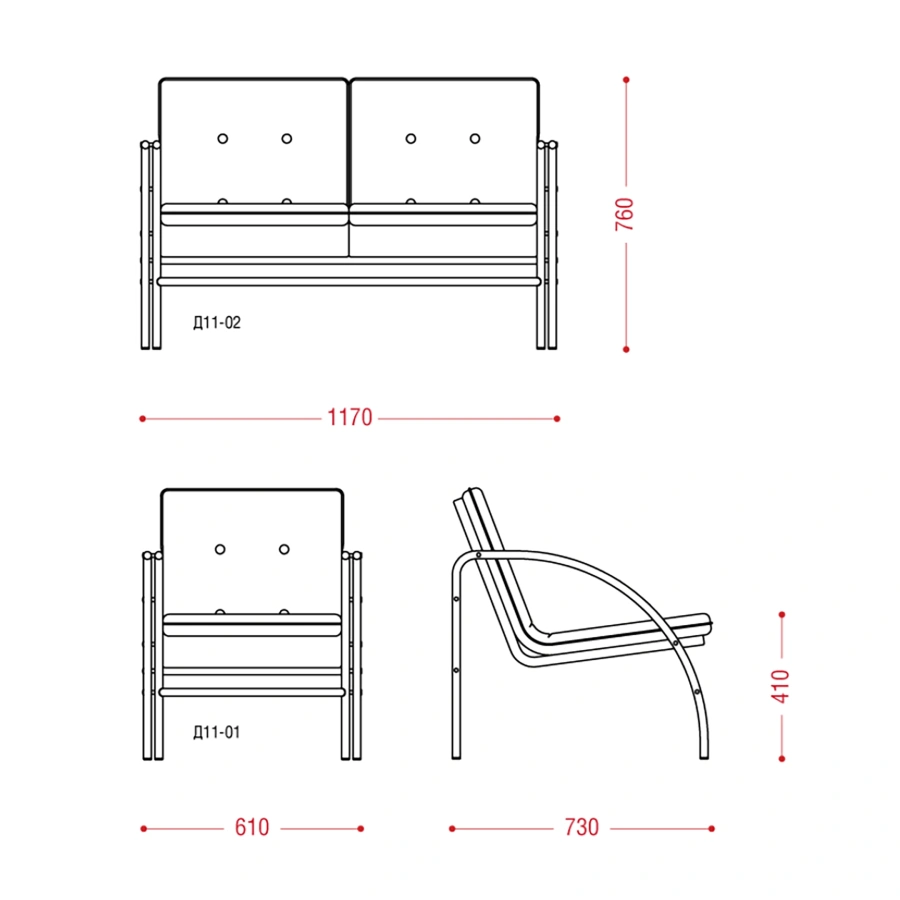 Диван Аксель (модель Д11)