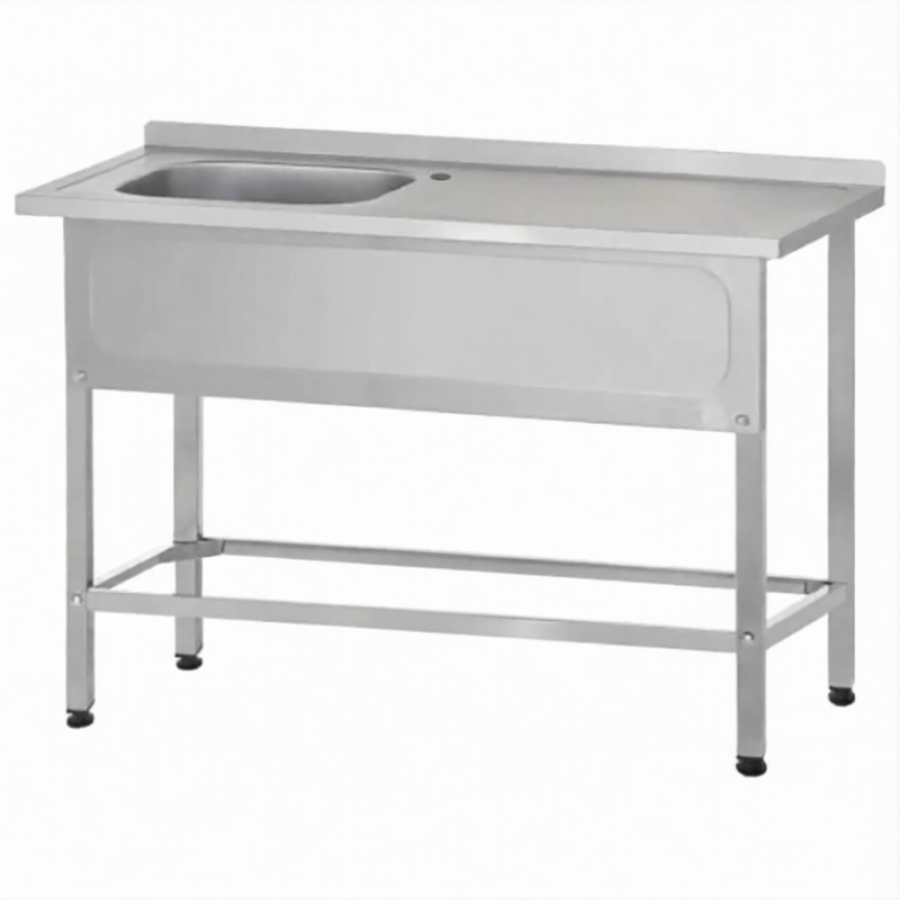 Ванна с рабочей поверх. РПЦн  860х1200х600 левое м/о 400, борт, экран (ножка проф.)