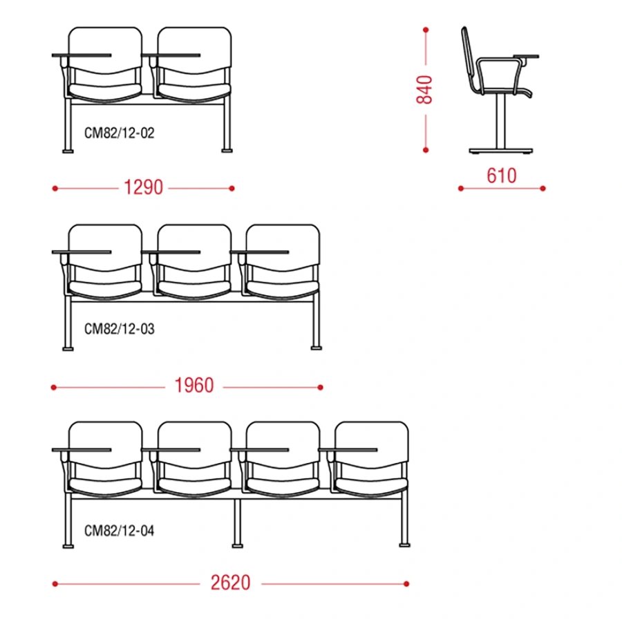 Многоместная секция Трио + (модель CМ 82/12)
