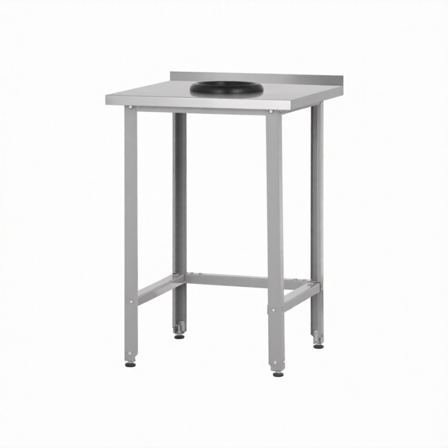 Стол СПРн 860х600х700 «Norma Ral» сбор отходов, борт (полка-обвязка разб.; ножка проф., тр. 40)