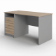 Стол рабочий СрТ-13 (1600х700х750) с тумбой (корпус ЛДСП серый, столешница ЛДСП дуб вотан)