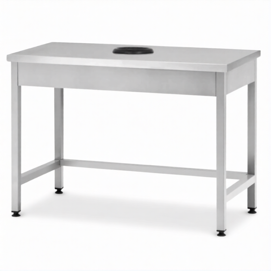 Стол производственный СПРп - 860х1200х700 «Profi Inox», сбор отходов (полка-обвязка)