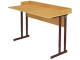 Стол для кабинета физики с бортом регулируемый 4-6 г/р СТФроб1.46-КЧ.Б (бук, м/к коричневый, плоскоовальная труба)
